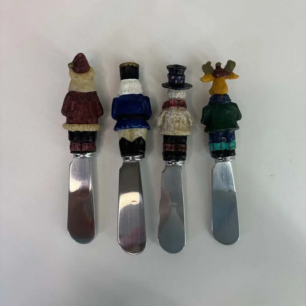 Joie Christmas Holiday Cheese Spreaders Set of 4